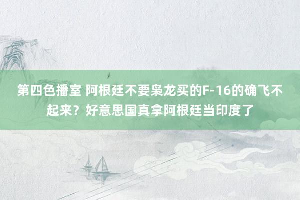 第四色播室 阿根廷不要枭龙买的F-16的确飞不起来？好意思国真拿阿根廷当印度了