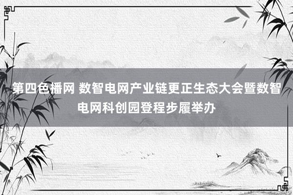 第四色播网 数智电网产业链更正生态大会暨数智电网科创园登程步履举办