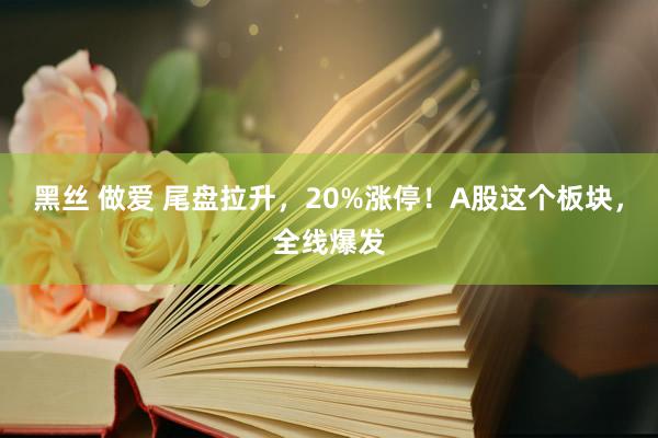 黑丝 做爱 尾盘拉升，20%涨停！A股这个板块，全线爆发