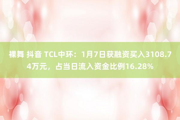 裸舞 抖音 TCL中环：1月7日获融资买入3108.74万元，占当日流入资金比例16.28%