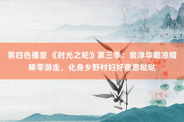 第四色播室 《时光之轮》第三季：裴淳华戴凉帽稀零游走，化身乡野村妇好意思哒哒