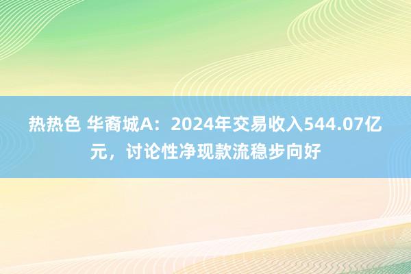 热热色 华裔城A：2024年交易收入544.07亿元，讨论性净现款流稳步向好