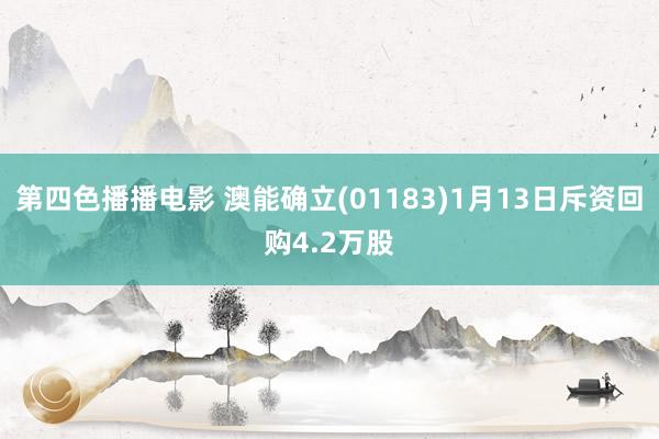 第四色播播电影 澳能确立(01183)1月13日斥资回购4.2万股