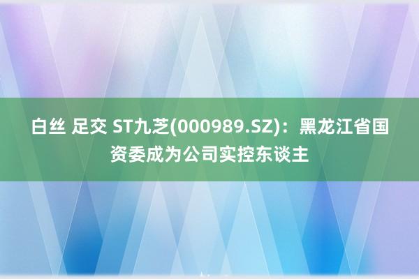 白丝 足交 ST九芝(000989.SZ)：黑龙江省国资委成为公司实控东谈主