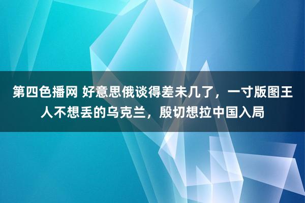 第四色播网 好意思俄谈得差未几了，一寸版图王人不想丢的乌克兰，殷切想拉中国入局