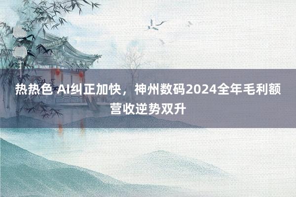 热热色 AI纠正加快，神州数码2024全年毛利额营收逆势双升