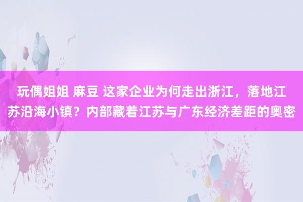 玩偶姐姐 麻豆 这家企业为何走出浙江，落地江苏沿海小镇？内部藏着江苏与广东经济差距的奥密